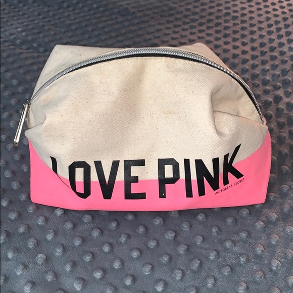 PINK Victoria's Secret Handbags - Victoria’s Secret PINK Love Pink Makeup Bag